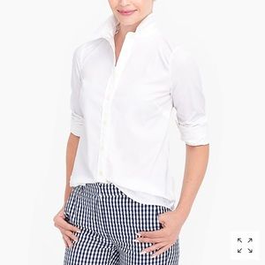 J Crew White Button Down